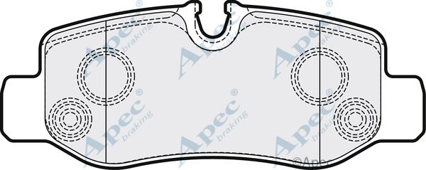APEC BRAKING Комплект тормозных колодок, дисковый тормоз PAD2052